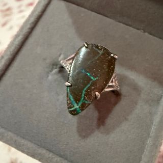 Anillo Ópalo Bote Plata 925 Ajustable