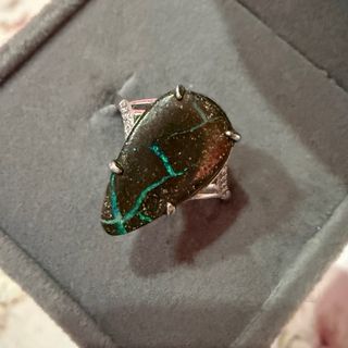 Anillo Ópalo Bote Plata 925 Ajustable