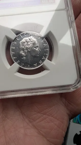 Moneda Italia 50 Lire 1966 MS 60