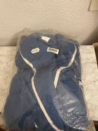 Albornoz azul talla L