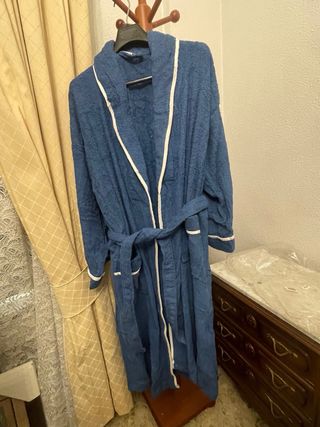 Albornoz azul talla L