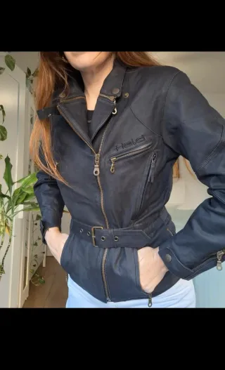 Chaqueta Cuero Moto Held Negra Mujer