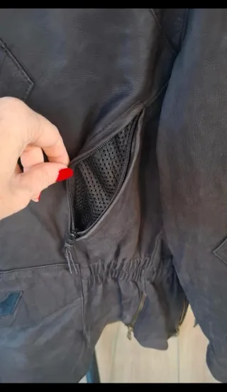 Chaqueta Cuero Moto Held Negra Mujer