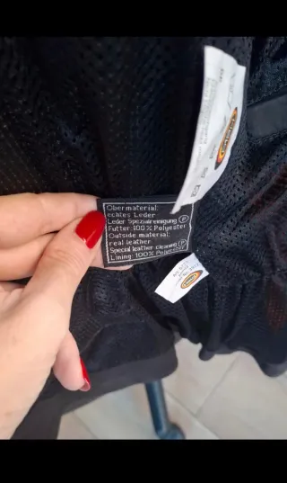 Chaqueta Cuero Moto Held Negra Mujer