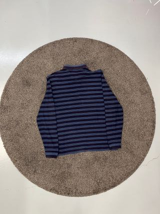 Polo Lacoste Manga Larga US XXL Azul Rayas