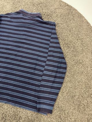 Polo Lacoste Manga Larga US XXL Azul Rayas