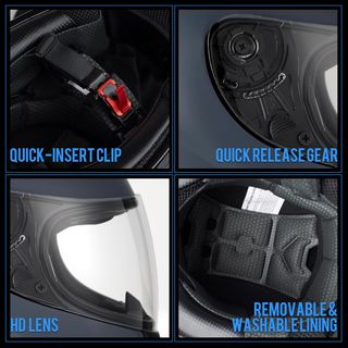 Casco Moto Integral Favoto Gris Talla M