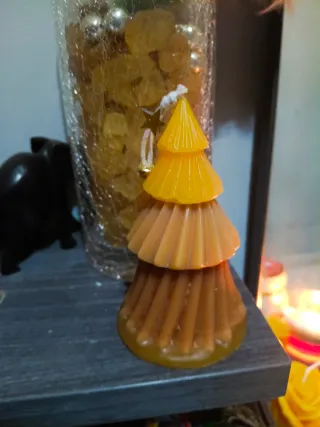 Candela artigianale Albero di Natale