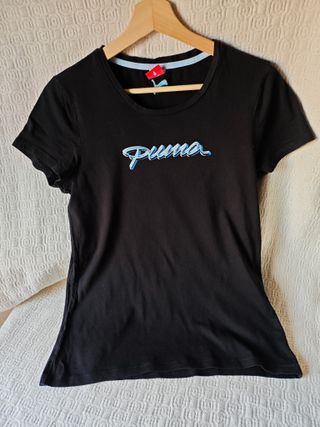 Camiseta manga corta negra Puma mujer talla s