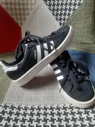 Zapatillas Adidas Campus Negras Blancas