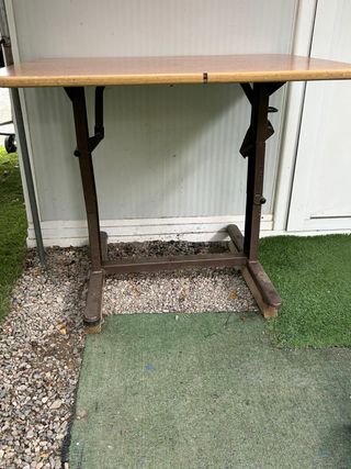 Mesa plegable caravana de madera