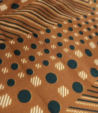 Sciarpa vintage raso fantasia righe pois