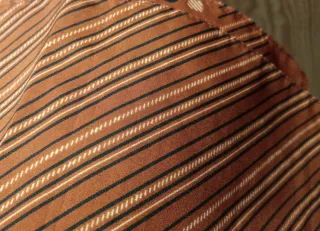 Sciarpa vintage raso fantasia righe pois