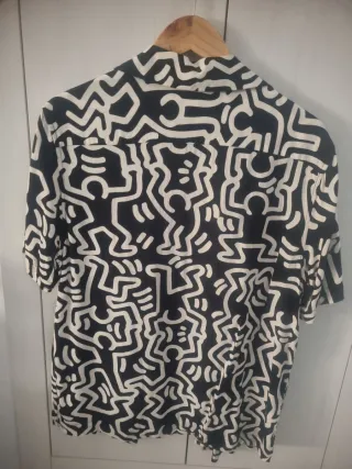 Camisa H&M Hombre Manga Corta Estampada