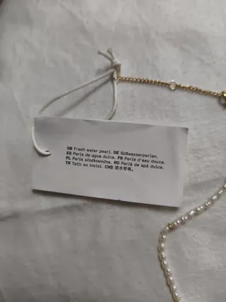 Collar perlas agua dulce y oro