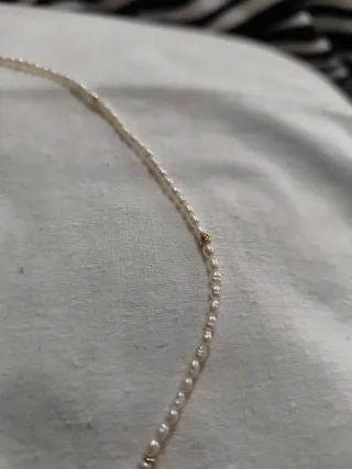 Collar perlas agua dulce y oro