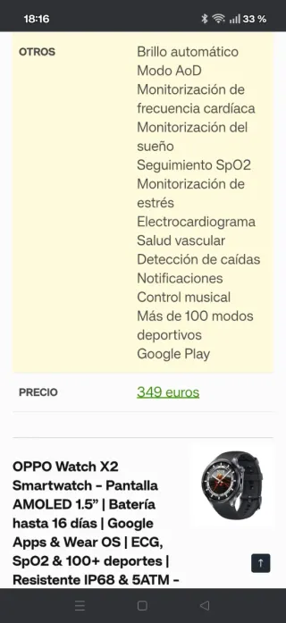 Oppo Watch X2 Smartwatch ULTIMO PRECIOOOO