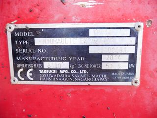 Excavadora Takeuchi TB 290