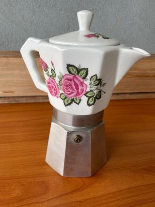 Caffettiera Moka Flory Express Vintage Porcellana