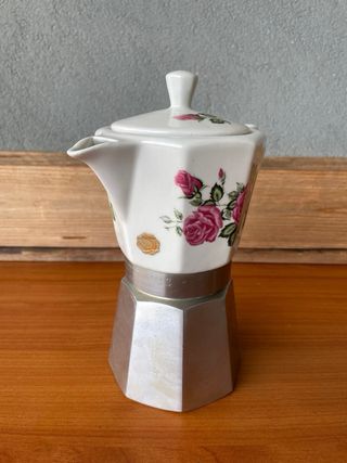 Caffettiera Moka Flory Express Vintage Porcellana