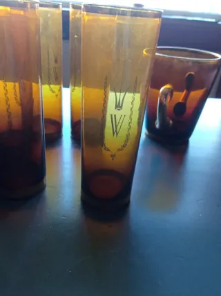 Juego Vasos Tubo y Cubitera Cristal