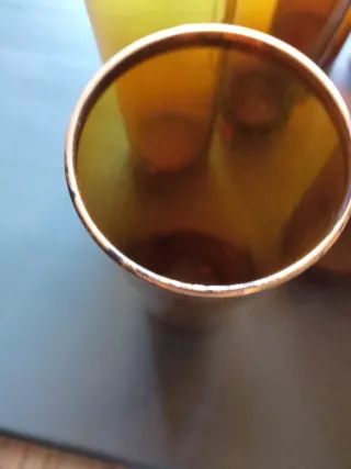 Juego Vasos Tubo y Cubitera Cristal