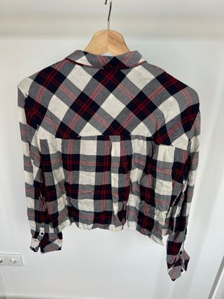 Camisa Zara cuadros corta Talla L