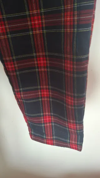 Pantalón cuadros cintura elástica