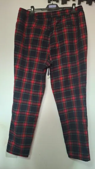 Pantalón cuadros cintura elástica