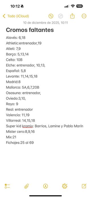 Cromos Liga Panini 25/26 - Venta o Cambio