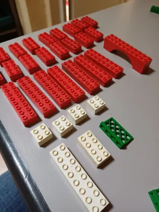 Lego Minitalia Pezzi Vari Rossi Bianchi Verdi