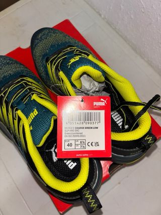 Zapatillas Puma Safety Charge Green Low. Talla 40