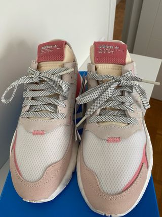 Zapatillas Adidas Talla 38 Blancas y Rosas