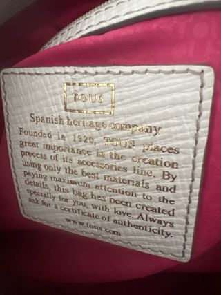 Bolso Tous grande marfil con estampado