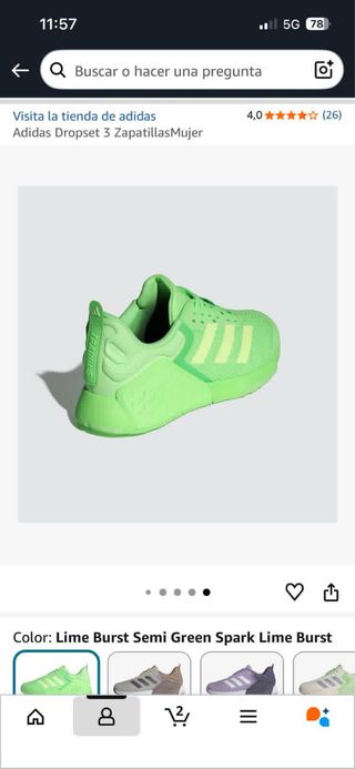 Adidas Dropset 3 Zapatillas Mujer Verdes