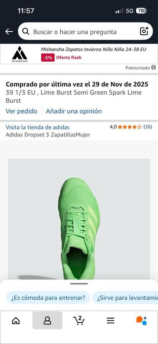 Adidas Dropset 3 Zapatillas Mujer Verdes