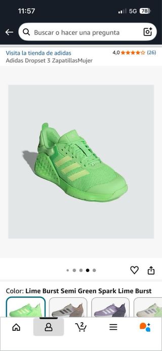 Adidas Dropset 3 Zapatillas Mujer Verdes