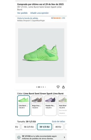 Adidas Dropset 3 Zapatillas Mujer Verdes