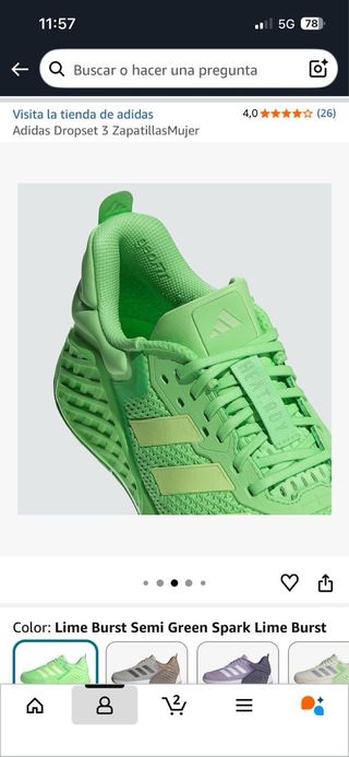 Adidas Dropset 3 Zapatillas Mujer Verdes