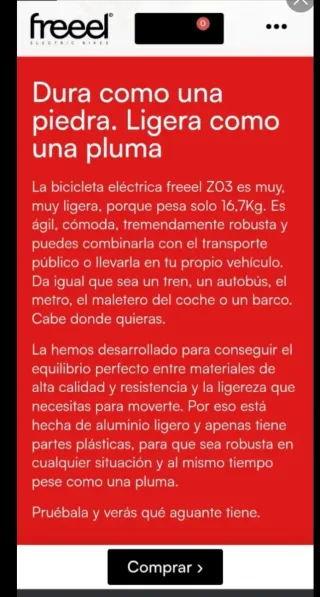 Bicicleta eléctrica Freel