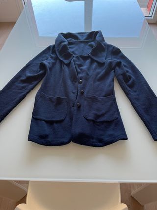 Giubbotto in maglia blu