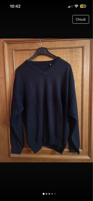 Maglione Navigare Lana Merino Blu XXXL