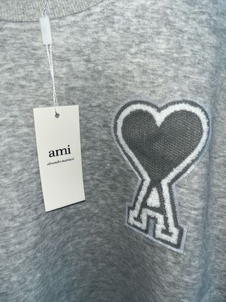 Sudadera Ami Paris Gris Talla S Nueva