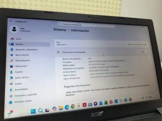 Portátil Acer Core i3 6ta Gen 12GB RAM 256GB