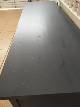 Cómoda de madera azul