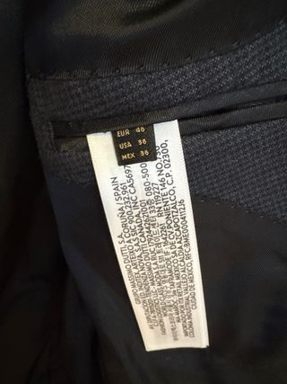 Americana hombre Massimo Dutti Talla S Azul