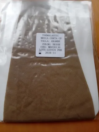 Medias Cortas Compresión Farmalastic Talla G Beige