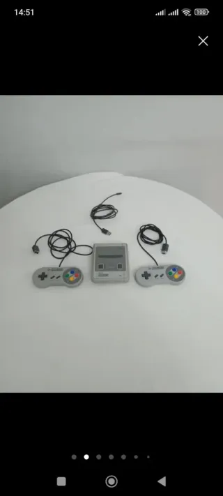 Consola Super Nintendo con 2 mandos