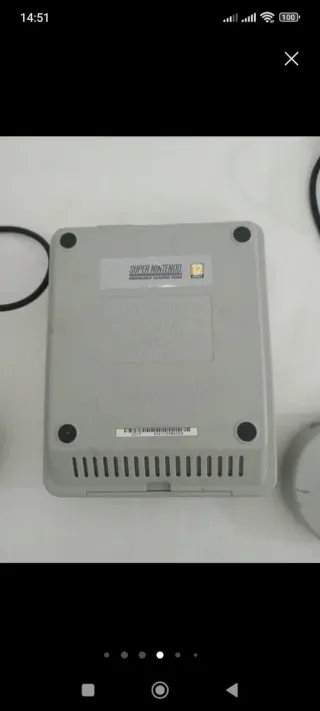 Consola Super Nintendo con 2 mandos