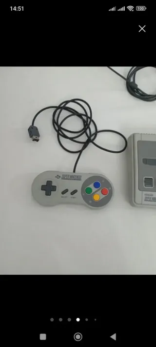 Consola Super Nintendo con 2 mandos